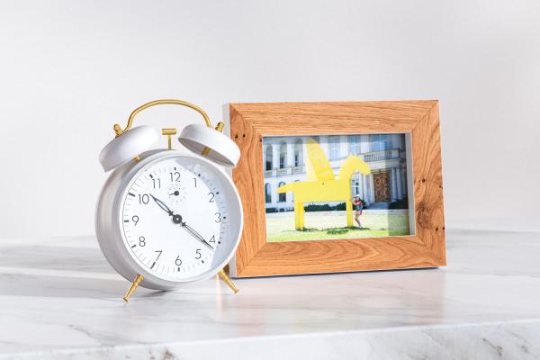 Clock and photo frame