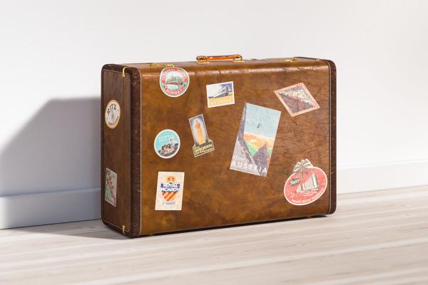 Old travel suitcase