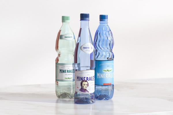 Bottles of mineral water