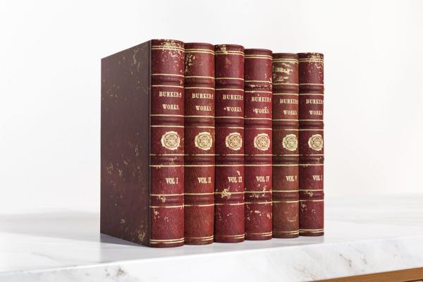 Row of old books