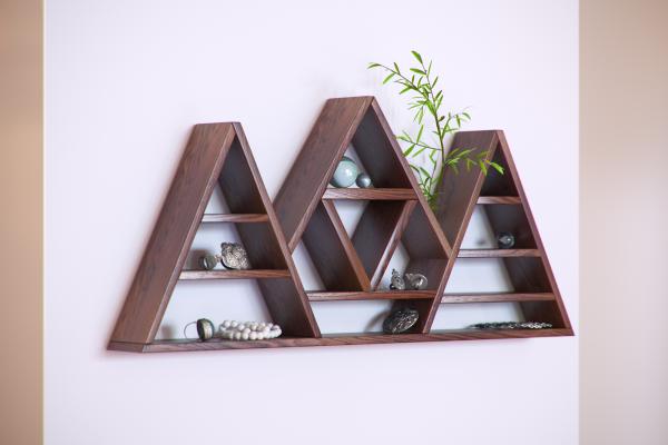 Wooden hanging shelf