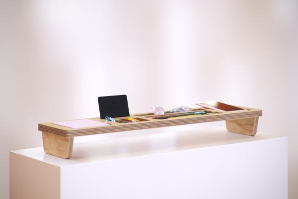Wooden desktop organizer