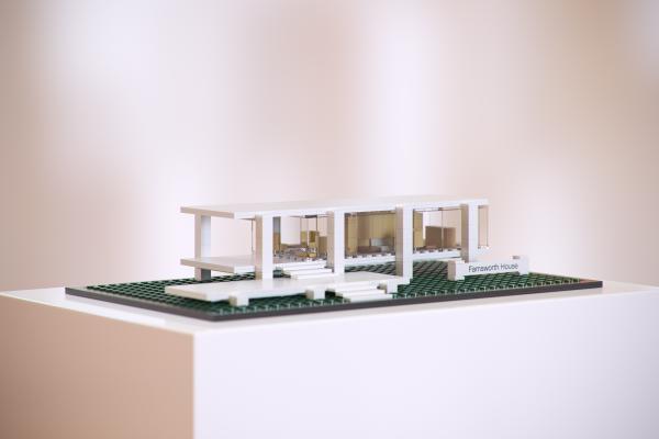 Farnsworth house toy blocks model