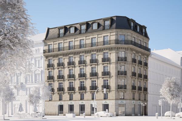 Paris tenement house corner