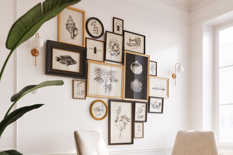 Picture frames on the wall 3D model