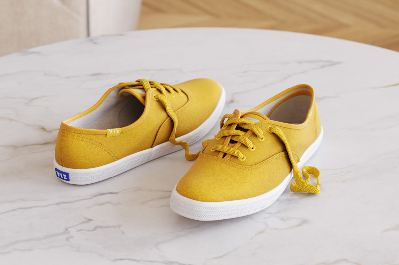 Yellow sneakers 3d model