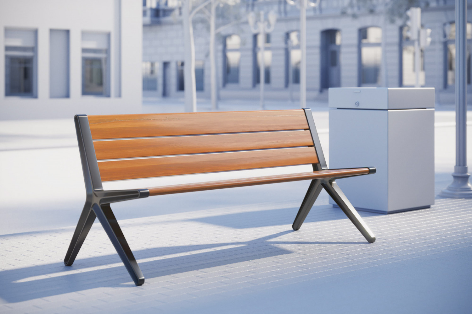 Wood street bench image
