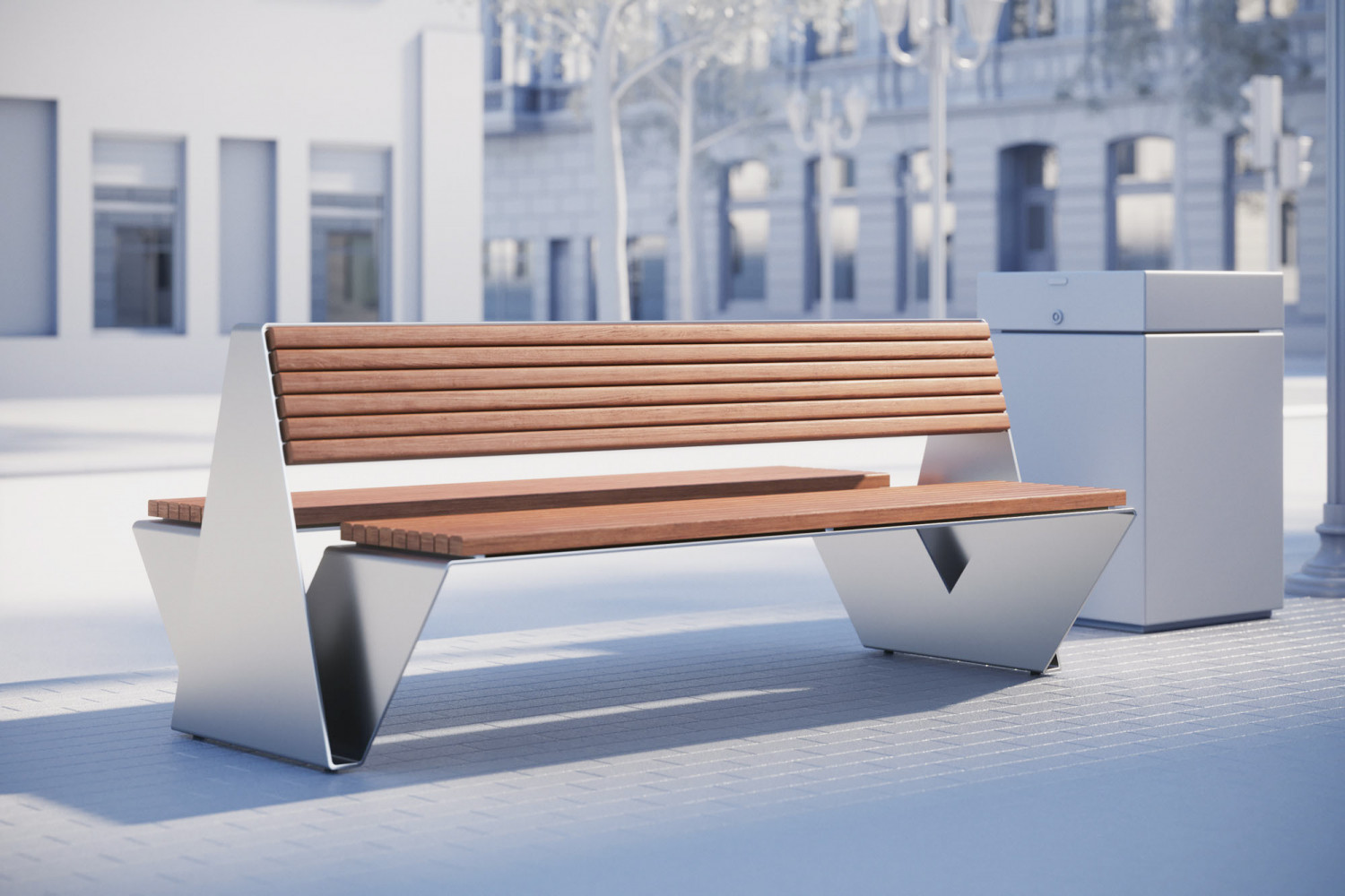 Wood street bench image