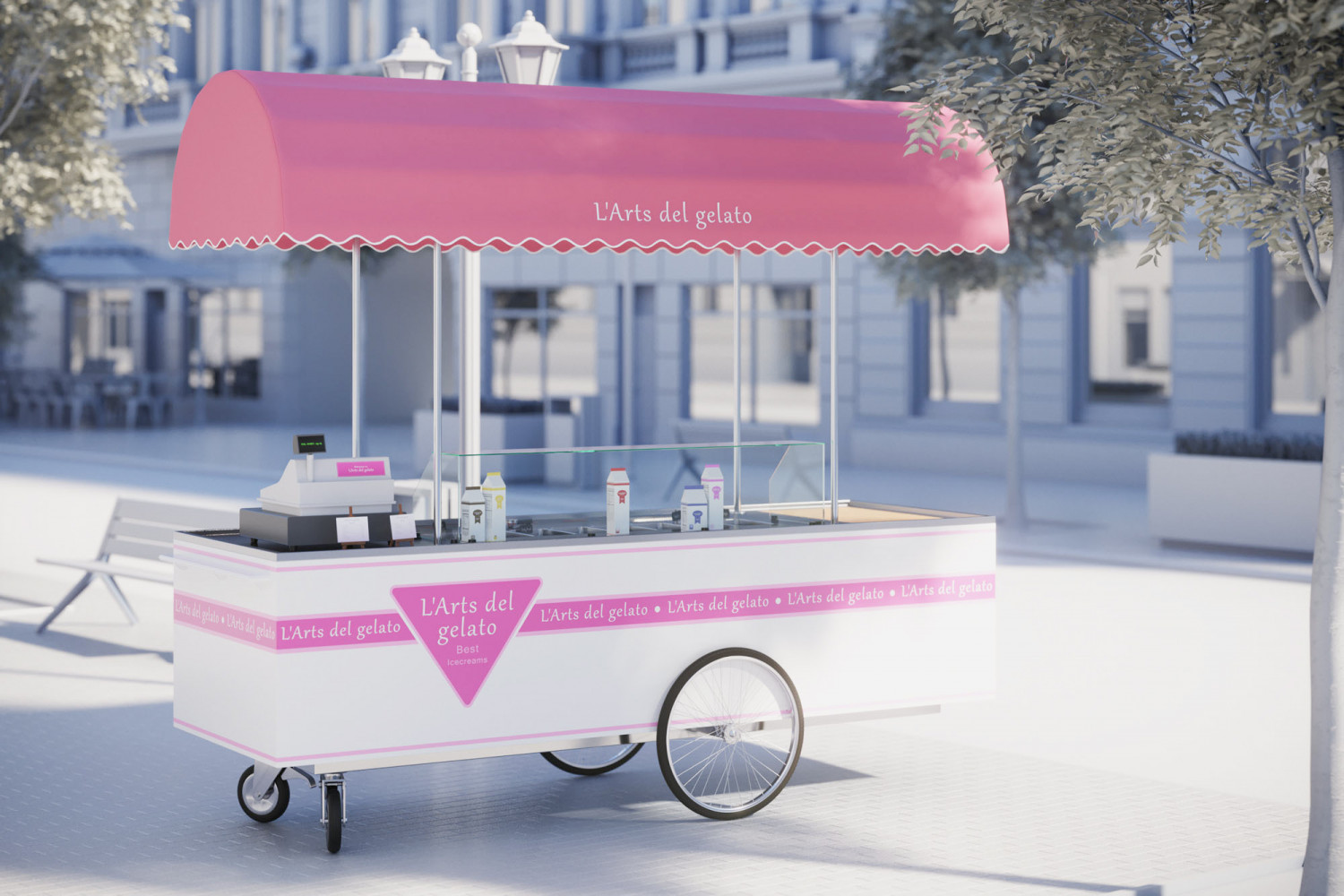 Icecream cart. image. 