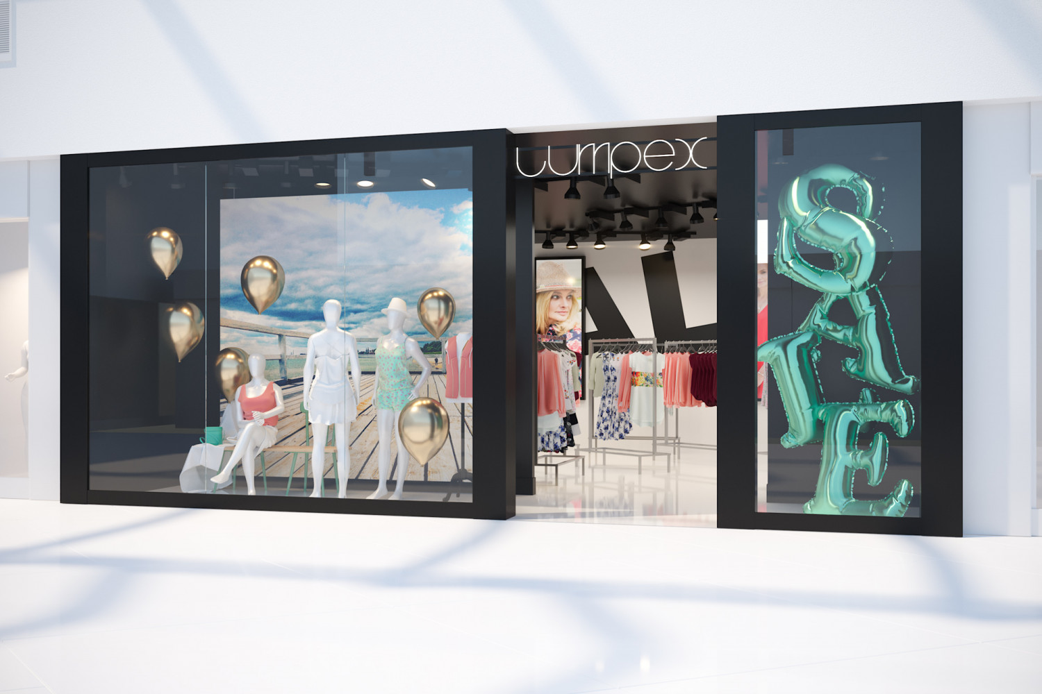Clothes shop front image