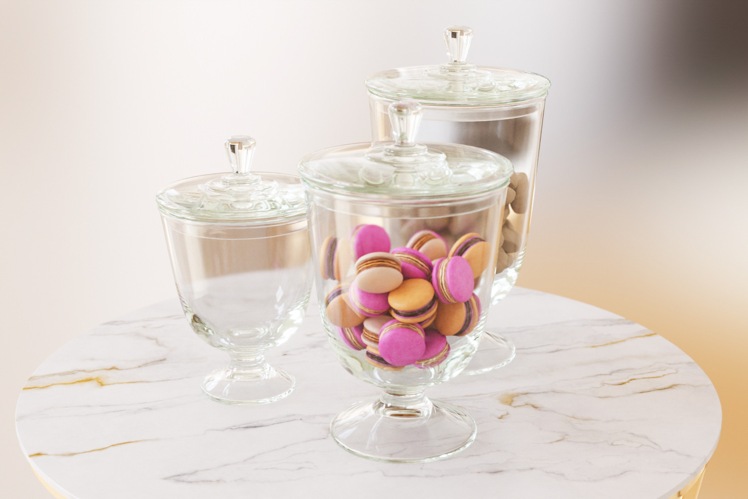 Macarons cookies jar 3D model