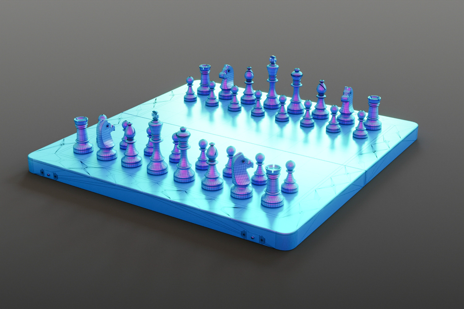 Chess Board - 3D Model by brumazzi