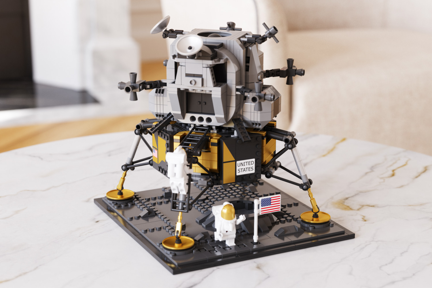 Brick lunar lander set 3D model