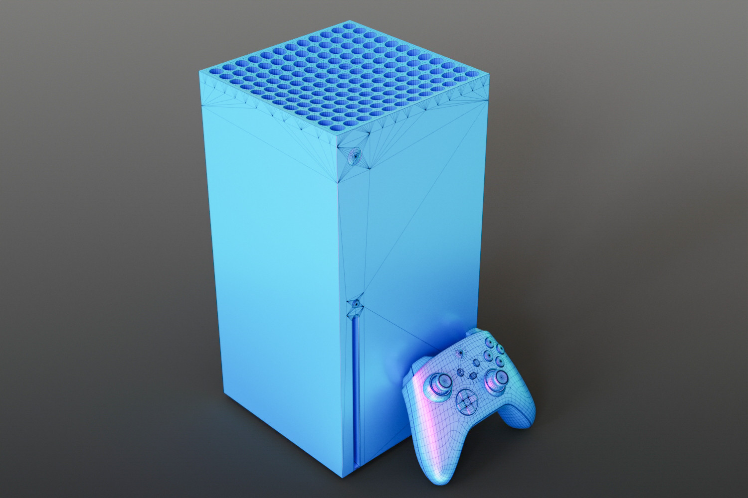 Black next gen console 3D model