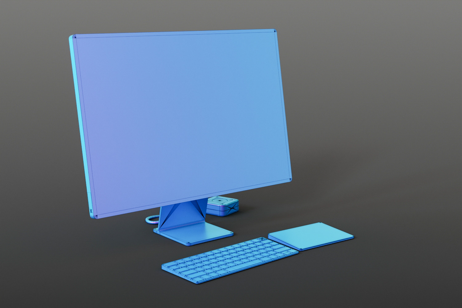 All in one Mac computer 3D model