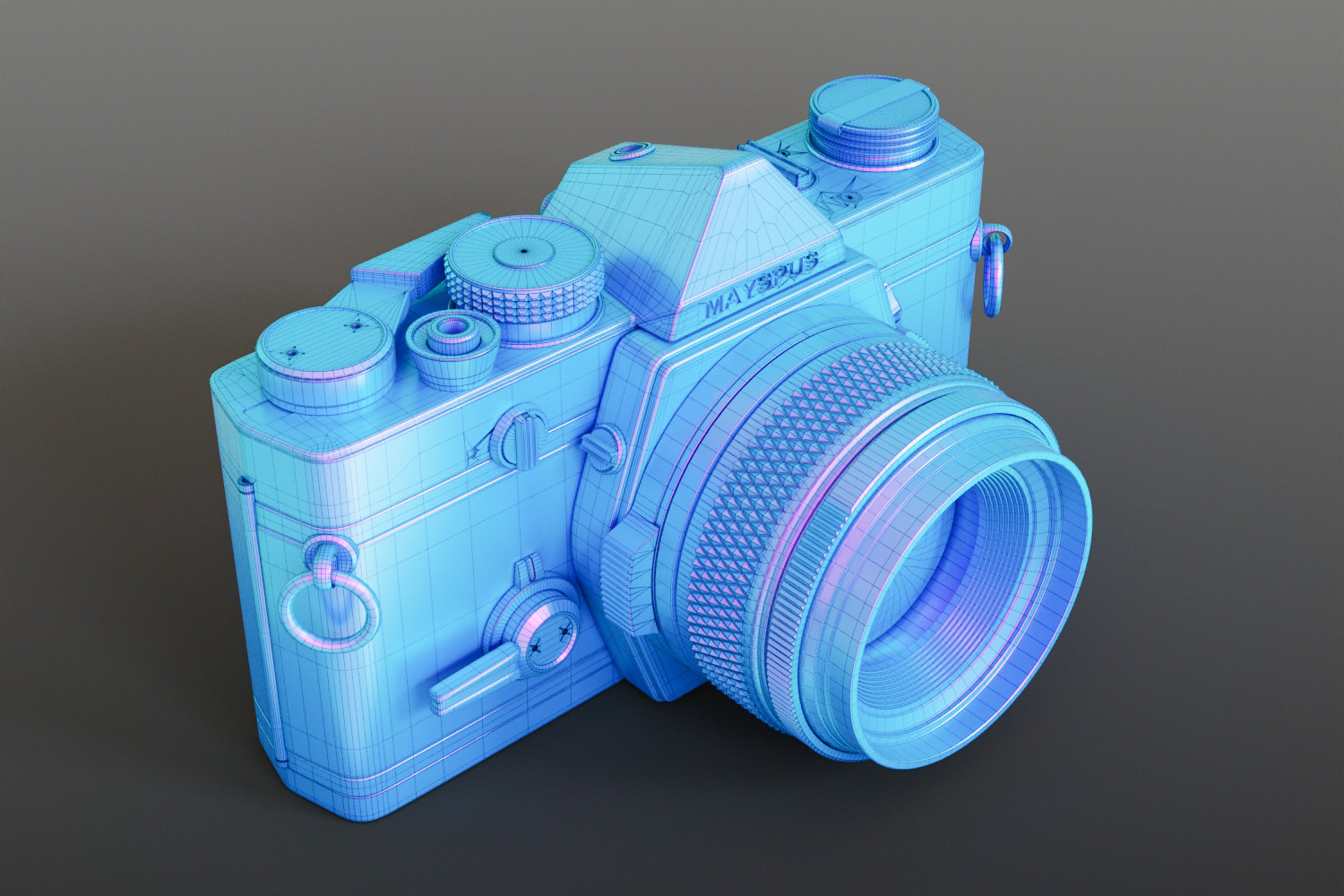 Vintage full-frame camera 3D model