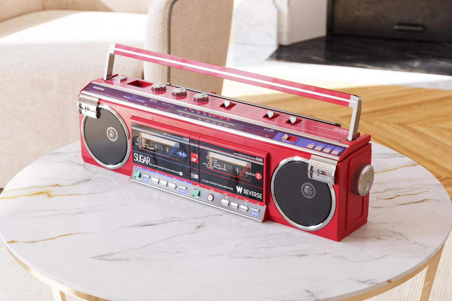 Vintage japan cassette player 3D model