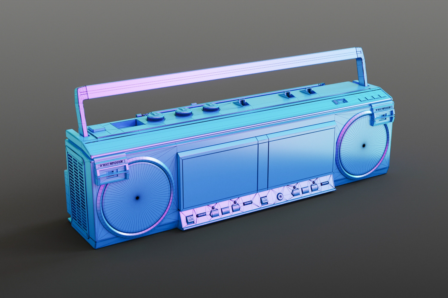 Vintage japan cassette player 3D model