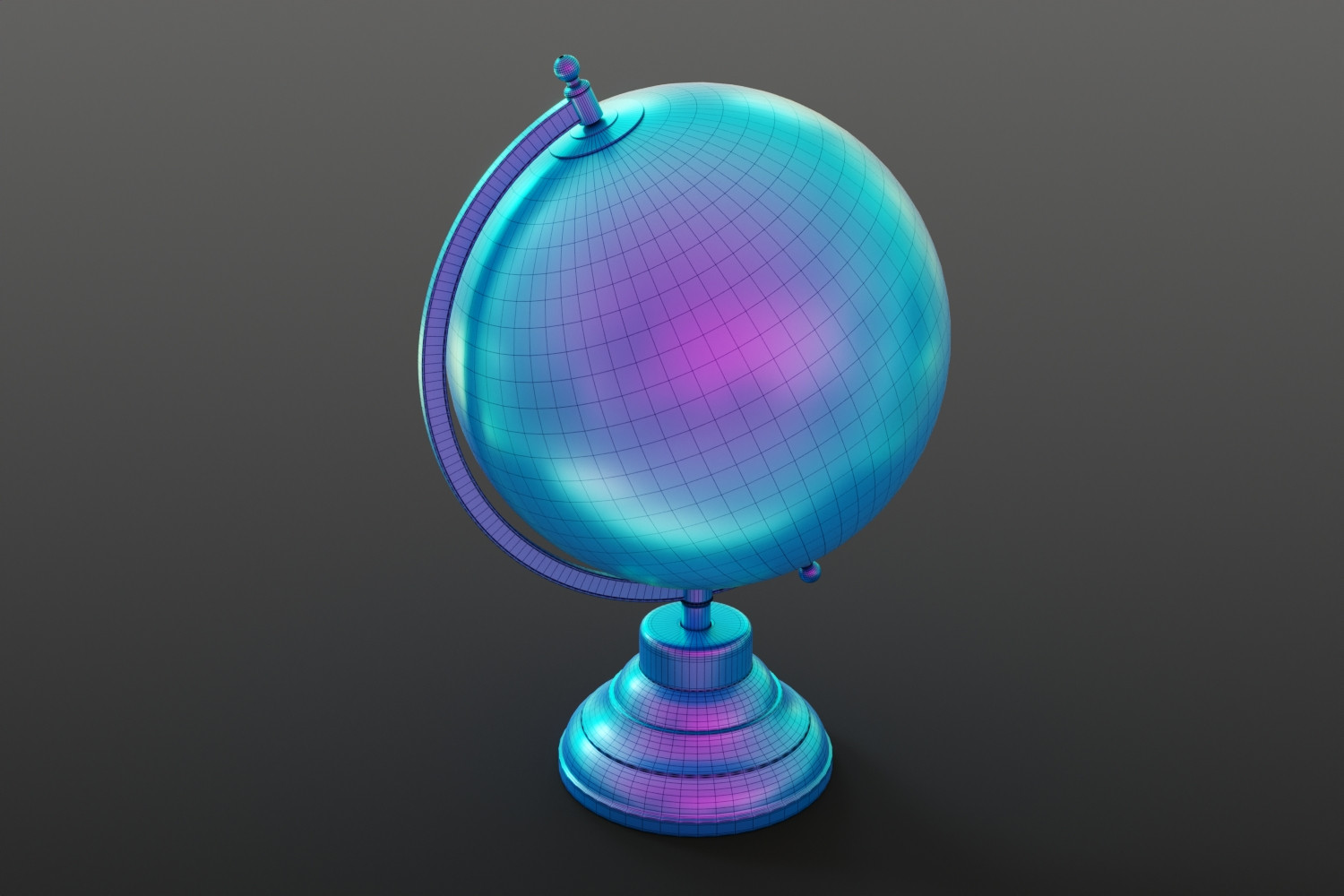 Elegant retro globe 3D Model