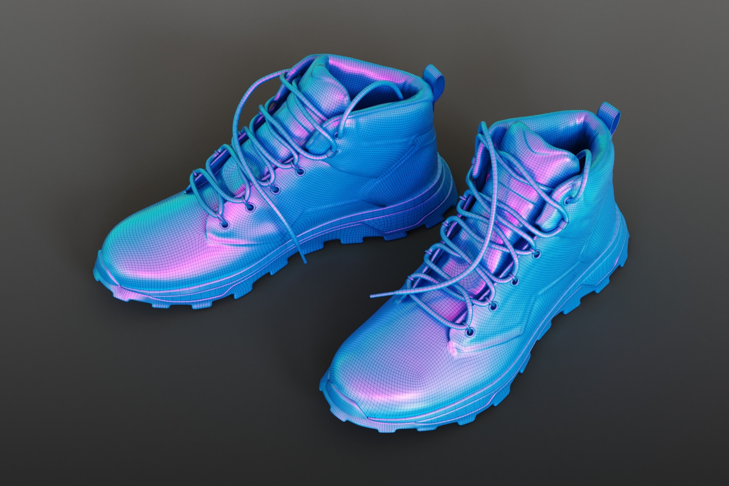 Hiking boots 3D model