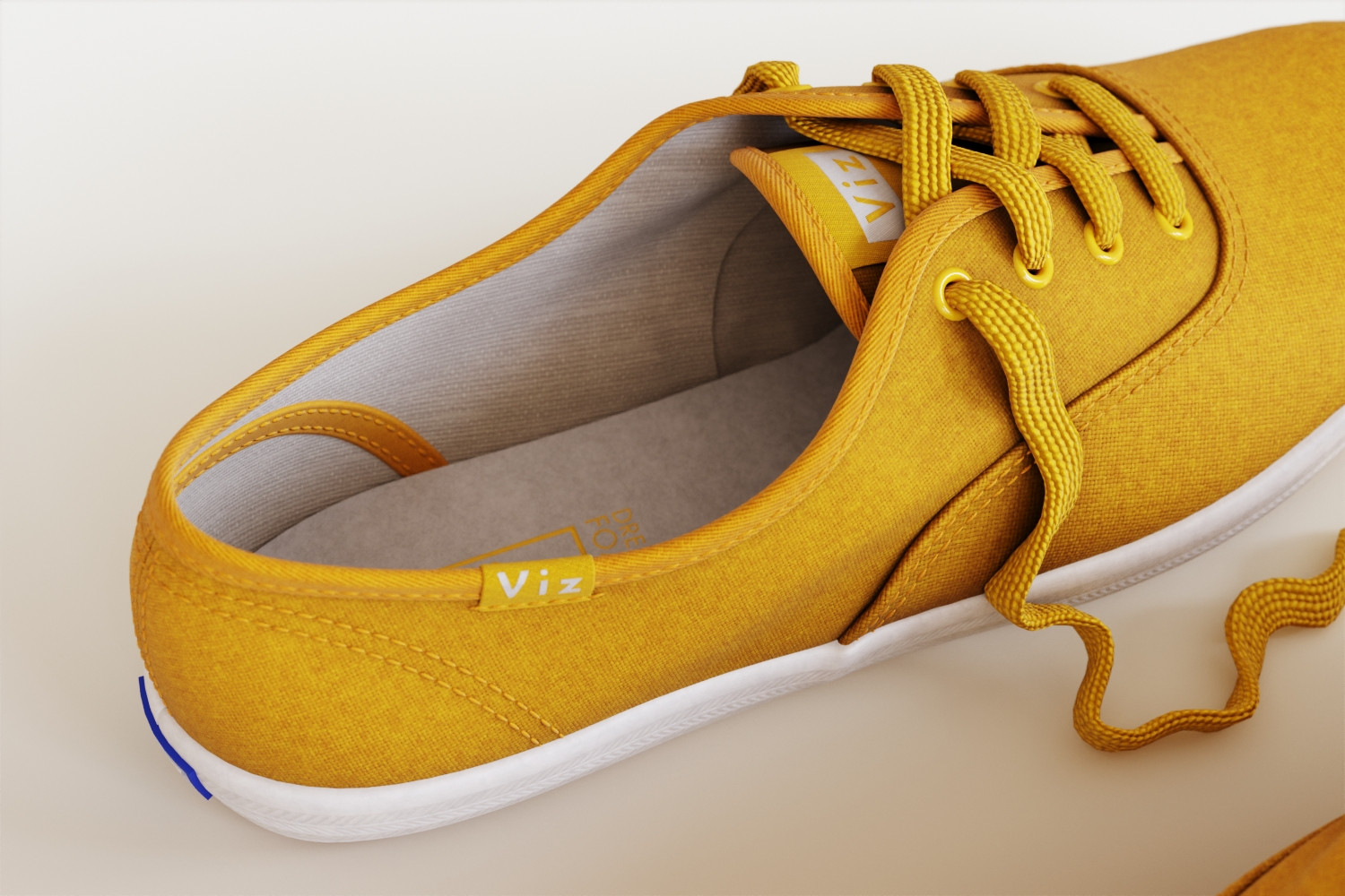 Yellow sneakers 3d model