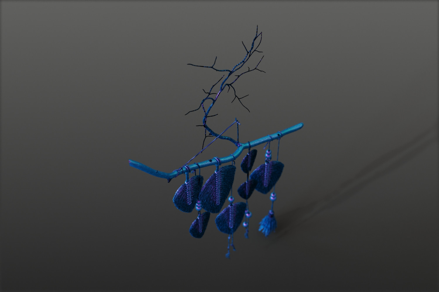 Macrame on a branch 3D Model