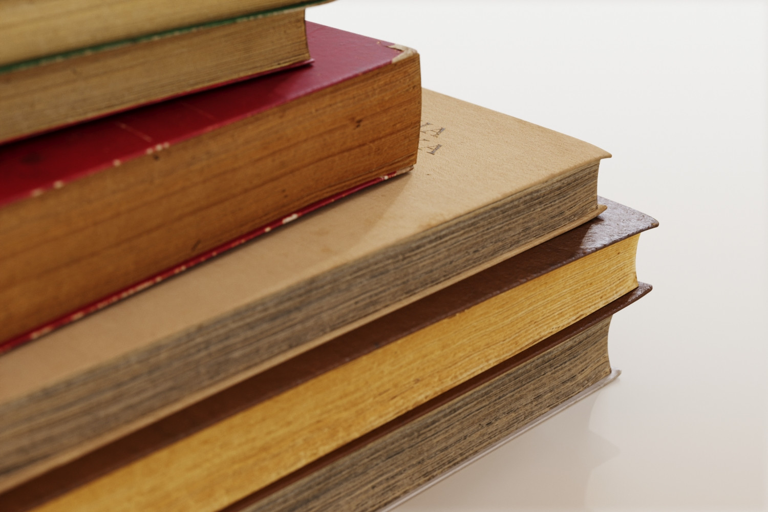 Vintage books stack  3D Model